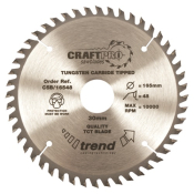165mm x 52T x 20mm Bore Thin Trend Craft Pro Blade DCS391