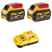 Dewalt 18/54V XR Flexvolt 6Ah Battery Twin Pack c/w Charger