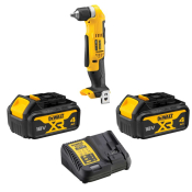 Dewalt 18V XR Angle Drill c/w 2 x 4Ah Batteries & Charger
