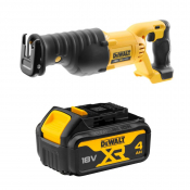 Dewalt 18V XR Li-ion Recip Saw c/w 1No 4.0Ah Battery