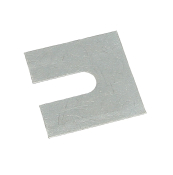50 x 50 x 1mm 14mm Slot Metal Galv Horseshoe Shim (Each)