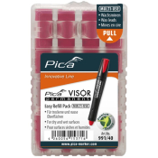 Pica VISOR Permanent Refills Red 4pc/box (BP)