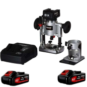 Trend 18v 1/4inch Brushless Router Kit c/w 2 x 4ah Batts