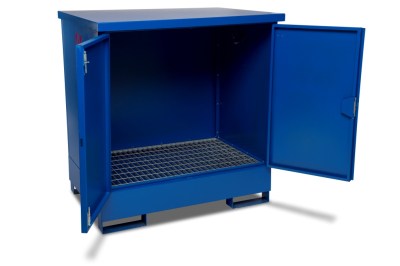 DrumBank 2 Drum Enclosed Spill Pallet 1385 x 1075 x 1345