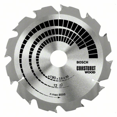 TCT Wood Saw Blade 190mm x 12T (16/20mm Bore)