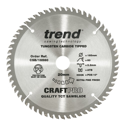 160mm x 48T x 20mm Bore Trend Craft Pro Blade