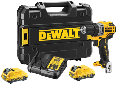 Dewalt DCD701D2-GB 12v XR Brushless Sub Compact Drill Driver c/w 2x2ah