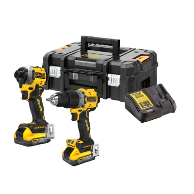 Dewalt 18v XR PowerStack Twin Kit c/w 2 x 5ah Batteries