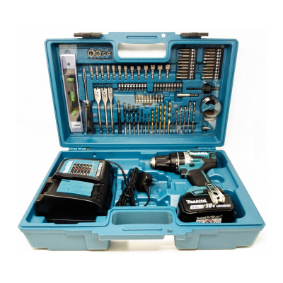 Makita 18v Brushless Combi c/w 1x5Ah batt & 101 Piece Set