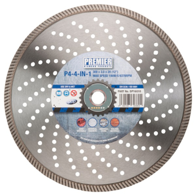 300mm x 3.0 x 10 x 20mm P4 4 in 1 Diamond Blade