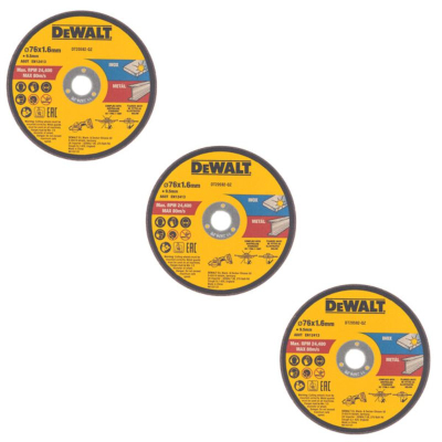 Dewalt 76mm Bonded Abrasive Cutting Wheel (Pack 3)