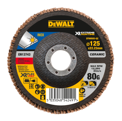 Dewalt Extreme Flexvolt 125mm Flap Disc 80G
