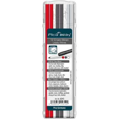 Pica 6045 Big Dry Refil-Set For Red,Graphite & White