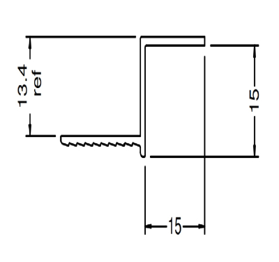 RD15 Deep Reveal Trim 3.0m Length